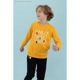 Haribo Kabartma Kız Çocuk Hardal Sweatshırt HRBTXT306 Haribo Çocuk Sweatshirt - 7 - 8 Yaş