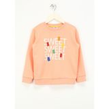 Haribo Kabartma Kız Çocuk Somon Sweatshırt HRBTXT306 Haribo Çocuk Sweatshirt - 11 - 12 Yaş