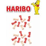 HARIBO Küçük Kemik 1 kg Jelibon görselde gözüken beyaz ürünler şeffaftır.