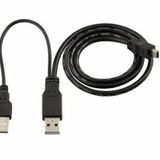 Harici Diskler İçin 2 USB 5 Pin Mini USB Y Kablo Harddisk Kablosu