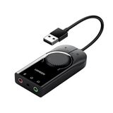 Harici Ses Kartı Ugreen Cm129 Usb 15 Cm Siyah-Ambalaj Hasarlı Sıfır Ürün