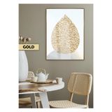 Harika bir ev |Ayetel Kursi Damla Desen Bohem Dini Modeli |Çerçeveli Temperli Cam Tablo Tekli Dikey,Gold 30 x 40