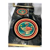 Harika bir ev |Banyo Ve Tuvalet Yuvarlak Paspası Gazete Okuyan Flamingoı Motifi Modern |Yvrpsps,Krem 60 x 100