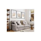Harika bir ev |Beyaz-Gold Allah-Felak-Muhammed İslami Kombini |Çerçeveli Cam Tablo 3Lü Dikey,Siyah 50 x 70
