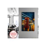 Harika bir ev Kanvas-Duvar-Salon Tablosu Yağlı Boya London Telefon Kulübesi | Dikey Çerçevesiz Kanvas Tablo,Çok Renkli 60 x 90