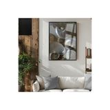 Harika bir ev |Salyangoz Kabuğu (Snaılshell) Modeli |Çerçeveli Temperli Cam Tablo Tekli Dikey,Siyah 60 x 90