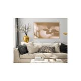 Harika bir ev |Yaprak Gölgesi Modeli (Shade)|Çerçeveli Temperli Cam Tablo Tekli Yatay,Gold 50 x 70