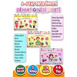 Harika Çocuk Yayınları 4 - 6 Yaş Dikkat Güçlendirme Seti - 3 Kitap - 128 Sayfa