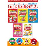 Harika Çocuk Yayınları Eğitici Etkinlikli Kolay Boyama Seti 3 - 6 Yaş 5 Kitap Kollektif