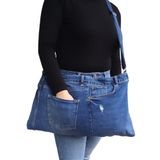 harika denim el omuz çantası