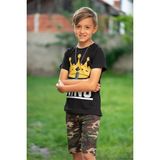Harika Kids Erkek Çocuk Asker Kamuflaj Kaprili Takım (Kolye Dahildir) - 4 - 5 Yaş - Kahverengi