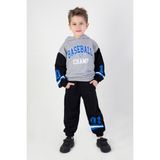 Harika Kids Erkek Çocuk Baseball Baskılı Eşofman Takımı 8 Yaş Enerjik Tarzı ile Özel Tasarım - Gri