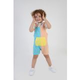 Harika KIDS Erkek Çocuk Pamuk Kumaş Kısa Kollu T-shirt dahil Salopet Tulum
