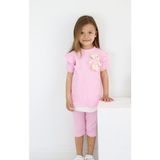 Harika Kids Kız Çocuk Ayıcık Oyuncaklı Kaprili Yazlık Basic Takım 2-5 Yaş - Somon - 3 Yaş