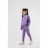 Harika Kids Kız Çocuk Paça Ribana Model Fermuarlı Eşofman Takımı - Lila - 6 Yaş
