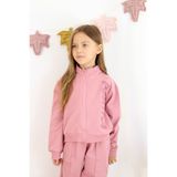 Harika Kids Kız Çocuk Paça Ribana Model Fermuarlı Eşofman Takımı - Pembe - 9 Yaş