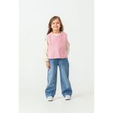 Harika Kids Kız Çocuk Triko Yelek-Gömlek-Kot Pantolon 3'lü Takım - Pembe - 5 - 6 Yaş