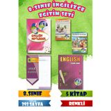 Harika Kitap 8. Sınıf İngilizce Eğitim Seti | 5 Kitap | 392 Sayfa | Renkli | Defter + Çalışma + Test + Hikaye - L