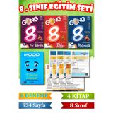 Harika Kitap 8. Sınıf LGS Eğitim Seti - 5 Kitap + 8 Deneme - 900 Sayfa - Matematik Türkçe Fen İngilizce - Tüm Der