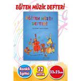 Harika Kitap Eğiten Müzik Defteri Renkli Eğitim Kitabı | 1. ve 4. Sınıflar İçin Müzik Etkinlik Defteri | 32 Sayfa