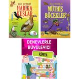 Harika Kuşlar + Müthiş Böcekler + Büyüleyici Kimya / 10 + Yaş / 3 Kitap / Set / Yağmur Çocuk /
