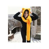 Harika Peluş Fabrikası Pabtex Kapüşonlu Peluş Bere Atkı Welsoft Yumuşak Kumaş Sıcacık
