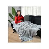 Harika Peluş Fabrikası Pabtex Ponponlu 200*220 Cm Pelüş Tv Battaniyesi (%100 Yerli)