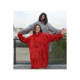 HARİKA PELUŞ FABRİKASI Pabtex Welsoft Peluş Polar Giyilebilir Battaniye Pijama KIRMIZI