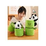 HARİKA PELUŞ FABRİKASI Yeşil Çantalı Panda Sevgiliye Özel 50 CM