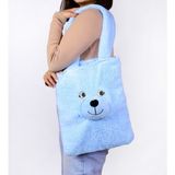 Harika Peluş Fabrikası yumuşacık Peluş Ayıcıklı Omuz Çantası - Mavi