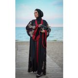 HARİKA WEAR Nakışlı Siyah Abaya Ferace