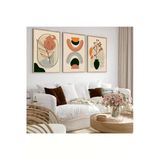 Harikabirev Harikabirev|Krem Bohem Model 001 Ahşap Çerçeveli Mdf Tablo|Ahkrfz