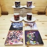 Harikapoli Dali, Van Gogh, Picasso, Kandinsky Tasarımlı 4'lü Türk Kahvesi Fincanı ve Taş Bardak Altlığı Seti - 1 Adet - Renkli - 95 ml