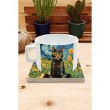 Harikapoli Kediler ve Sanat/van Gogh Set 4 - Çay/kahve Fincanı Kupa-Taş Bardak Altlığı 3 - Karışık İşleme