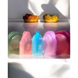 Harım Pack Medikal Silikon Saklama Poşeti 3500mL – Tekrar Kullanılabilir, Sızdırmaz, Dondurucu & Mikrodalga Uyumlu Gıda Kabı - Lila