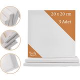 Harita Sepeti 20 x 20 cm 3 Adet Kare Boş Tuval Tablo