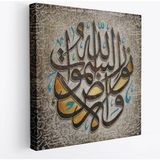 Harita Sepeti Allah Göklerin ve Yerin Nûrudur Nur Suresi 35.ayet Ayet Yazılı Kanvas TABLO-3416 - 150*255 - Karma