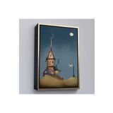 Harita Sepeti Altın Çerçeveli Güzel Ev Dekoratif Duvar Tablosu 40 X 55 Altın Frm6186