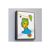Harita Sepeti Altın Çerçeveli Pop Art Yunan Heykeli Tablosu 55 X 75 Altın Frm372