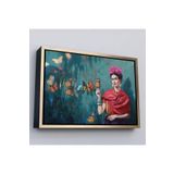 Harita Sepeti Altın Çerçeveli Ünlü Ressam Ve Kelebekler Kanvas Tablo 40 X 55 Altın Frm_5169