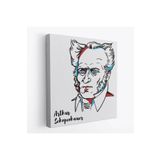 Harita Sepeti Arthur Schopenhauer Dekoratif Kanvas Tablo-5821 70 X 70 Karışık Hs-5821
