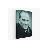 Harita Sepeti Atatürk Portre Tablosu Mustafa Kemal Atatürk Dikdörtgen Dekoratif Kanvas Tablo-Cg-57 35 X 50 Beyaz Hs-Cg-57