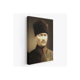 Harita Sepeti Atatürk Portre Tablosu Mustafa Kemal Atatürk Dikdörtgen Dekoratif Kanvas Tablo-Ck-61 70 X 100 Karışık Hs-Ck-61