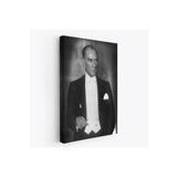 Harita Sepeti Atatürk Portre Tablosu Mustafa Kemal Atatürk Dikdörtgen Dekoratif Kanvas Tablo-Fö-139 70 X 100 Karışık Hs-Fö-139