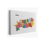 Harita Sepeti Aydın Ili Ve Ilçeler Haritası Dekoratif Kanvas Tablo 1277 125 X 70 Karışık Hs-1277