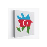Harita Sepeti Azerbaycan Haritası Dekoratif Kanvas Duvar Tablosu-5806 Tek Ebat Karışık Hs-5806
