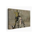 Harita Sepeti Bansky'Nin Askeri Arayan Küçük Kız Eseri Kanvas Tablo-5013 70 X 100 Karışık Hs-5013