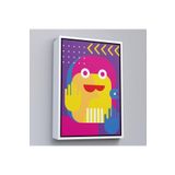 Harita Sepeti Beyaz Çerçeveli İkonik Pop Art Tablosu 40 X 55 Beyaz Frm358