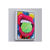 Harita Sepeti Beyaz Çerçeveli Pop Art, Sokak Sanatı Renkli Dekoratif Duvar Tablosu 25 X 35 Beyaz Frm6127