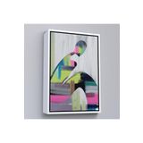 Harita Sepeti Beyaz Çerçeveli Pop Art Soyut İnsanlar Tablosu 55 X 75 Beyaz Frm377